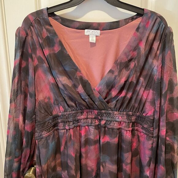 Women’s Boho Maxi Dress Floral w/pockets Plus Size XXL 20 NEW Sofia Vergara - Picture 13 of 14